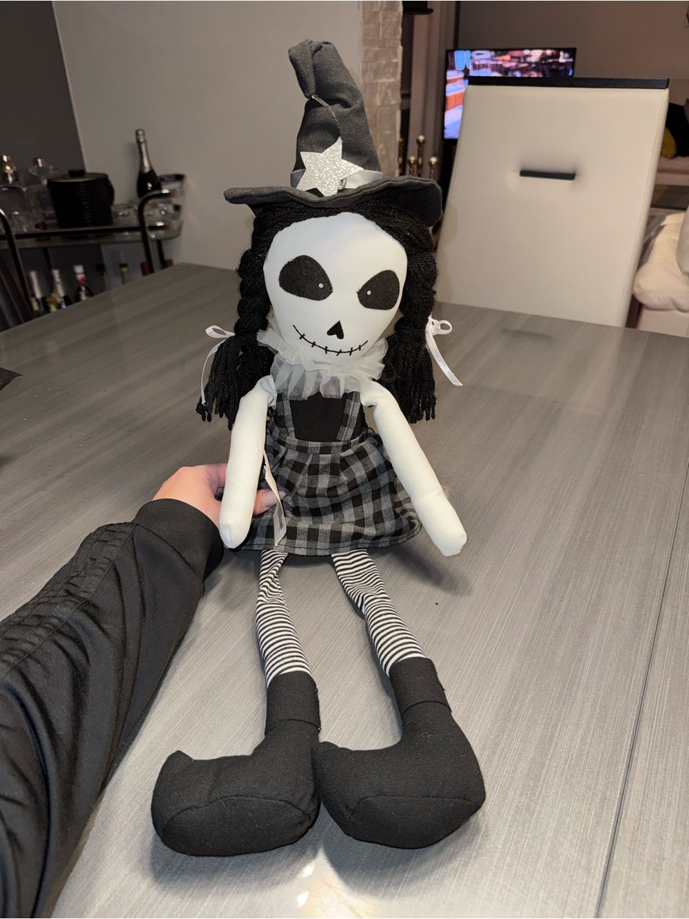 Weighted Witch Skeleton Plush Doll - Halloween